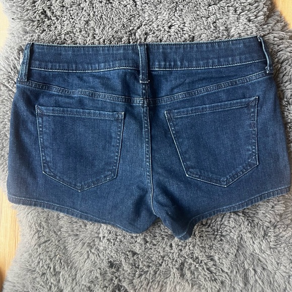 Express Shorty Relaxed Low Rise Denim Shorts With Rainbow Stripe - Picture 3 of 6